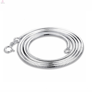 Großhandelsfrauen Sterlingsilber-Kettenhalskette, Männer Schmuck 925 Sterlingsilber-Kettenhalskette